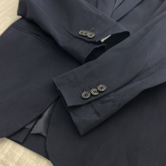 J Crew Stretch Cotton Parke Navy Blue Blazer Size 6 - Picture 6 of 9